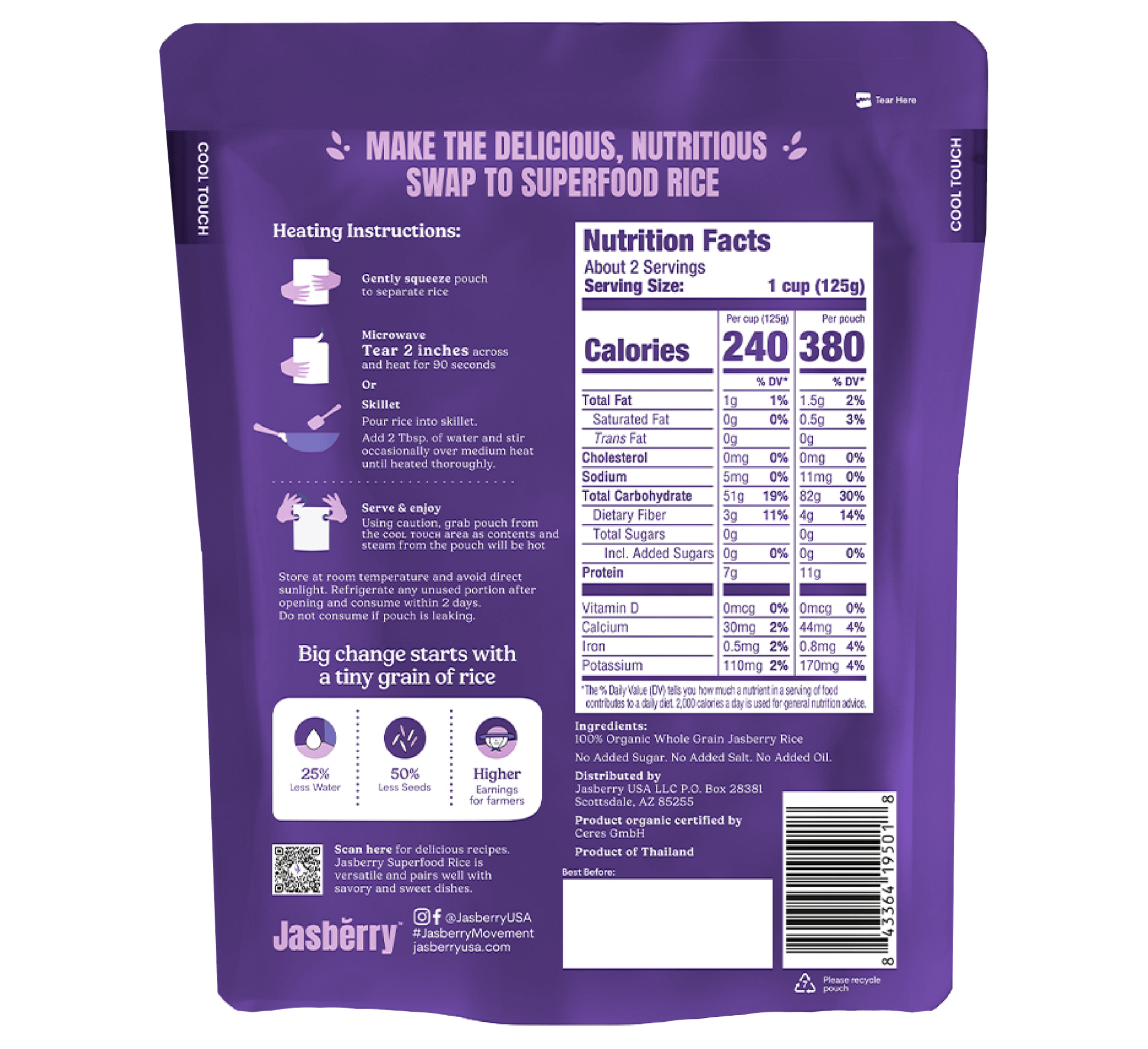 Jasberry Organic Ready-to-eat Rice Original